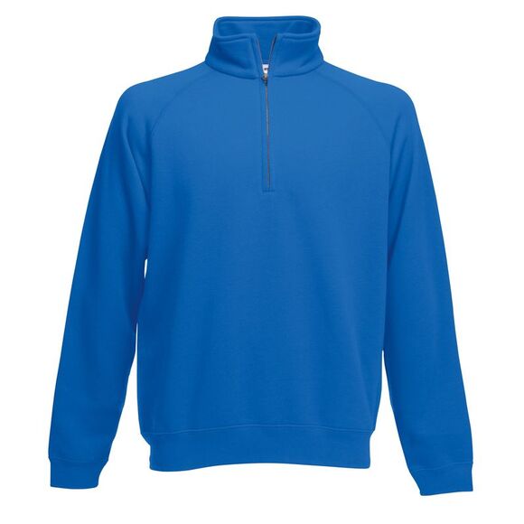 Fruit Of The Loom Mens70/30 Zip Neck Sweatshirt 7 Colors / Royal Blue